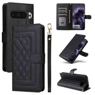 For Google Pixel 8 Pro Diamond Lattice Leather Flip Phone Case(Black)