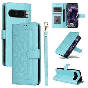 For Google Pixel 9 Pro Diamond Lattice Leather Flip Phone Case(Mint Green)