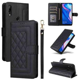 For Huawei P Smart Z Diamond Lattice Leather Flip Phone Case(Black)