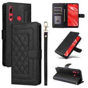 For Huawei Enjoy 9s Diamond Lattice Leather Flip Phone Case(Black)