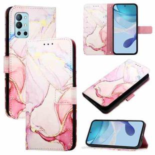 For OnePlus 9R / 8T PT003 Marble Pattern Flip Leather Phone Case(Rose Gold)