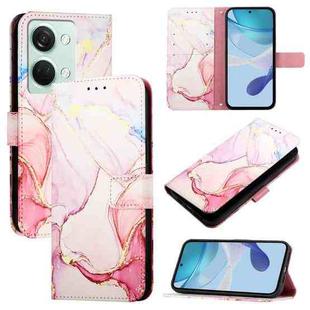 For OnePlus Ace 2V / Nord 3 PT003 Marble Pattern Flip Leather Phone Case(Rose Gold)
