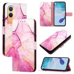 For OnePlus Nord CE4 Lite PT003 Marble Pattern Flip Leather Phone Case(Pink Purple Gold)