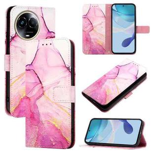 For Realme C67 5G India / Narzo 60x 5G Global PT003 Marble Pattern Flip Leather Phone Case(Pink Purple Gold)