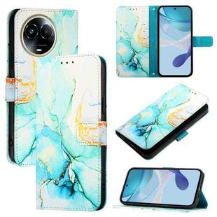 For Realme C67 5G India / Narzo 60x 5G Global PT003 Marble Pattern Flip Leather Phone Case(Green)