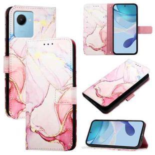 For Realme C30 4G / Narzo 50i Prime / C30s PT003 Marble Pattern Flip Leather Phone Case(Rose Gold)