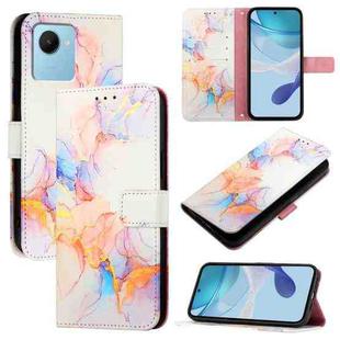 For Realme C30 4G / Narzo 50i Prime / C30s PT003 Marble Pattern Flip Leather Phone Case(Galaxy Marble White)