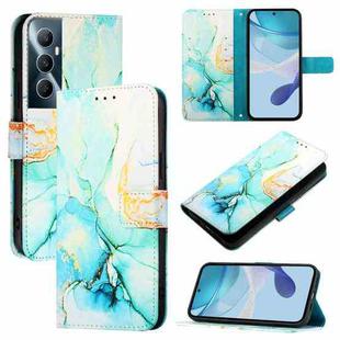 For Realme C65 4G Global PT003 Marble Pattern Flip Leather Phone Case(Green)