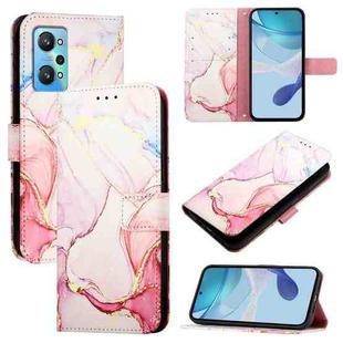 For Realme GT Neo 3T PT003 Marble Pattern Flip Leather Phone Case(Rose Gold)