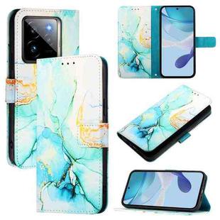 For Realme GT 7 Pro PT003 Marble Pattern Flip Leather Phone Case(Green)