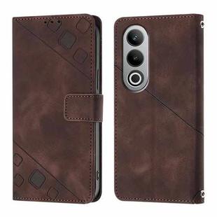 For OnePlus Nord CE4 Skin-feel Embossed Leather Phone Case(Brown)