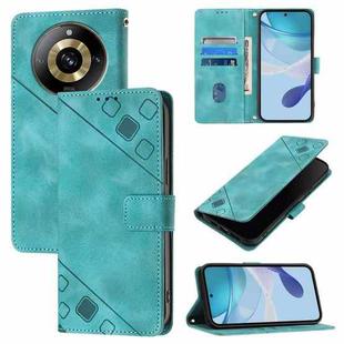 For Realme Narzo 60 Pro Global Skin-feel Embossed Leather Phone Case(Green)