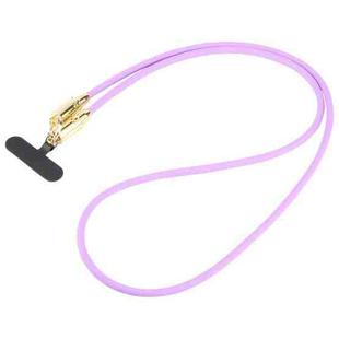 Type-C to Type-C Silicone Data Cable Phone Anti-lost Crossbody Lanyard, Length: 1.2m(Purple)