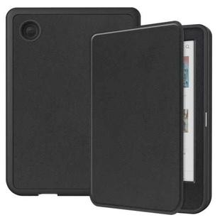 For KOBO Clara Colour / BW Solid Color Voltage Caster TPU Leather Smart Tablet Case(Black)