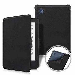 For KOBO Clara Colour 2E 2022 Solid Color Voltage Caster TPU Leather Smart Tablet Case(Black)