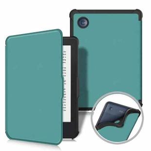 For KOBO Clara Colour 2E 2022 Solid Color Voltage Caster TPU Leather Smart Tablet Case(Dark Green)