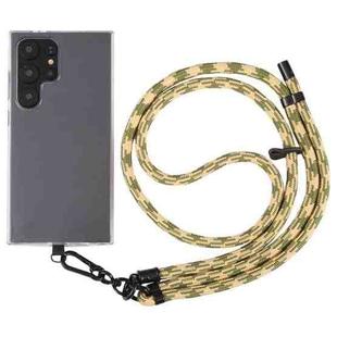 8mm Adjustable Phone Anti-lost Neck Chain Nylon Crossbody Lanyard, Adjustable Length: about 75-135cm(Light Yellow Green)