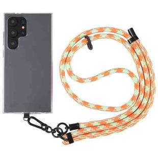 8mm Adjustable Phone Anti-lost Neck Chain Nylon Crossbody Lanyard, Adjustable Length: about 75-135cm(Mint Green Orange)