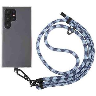 8mm Adjustable Phone Anti-lost Neck Chain Nylon Crossbody Lanyard, Adjustable Length: about 75-135cm(Purple Blue)