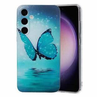 For Samsung Galaxy S24 5G Colored Drawing Pattern TPU Phone Case(Butterfly)