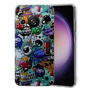 For Samsung Galaxy A3 4G Colored Drawing Pattern TPU Phone Case(Graffiti)