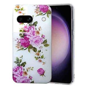 For Google Pixel 8A Colored Drawing Pattern TPU Phone Case(Rose Flower)