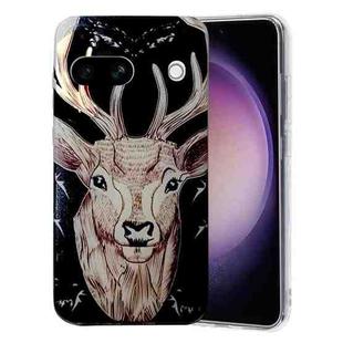 For Google Pixel 8A Colored Drawing Pattern TPU Phone Case(Deer)