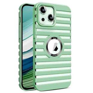 For iPhone 15 Hollow Heat Dissipation MagSafe Magnetic PC Phone Case(Green)