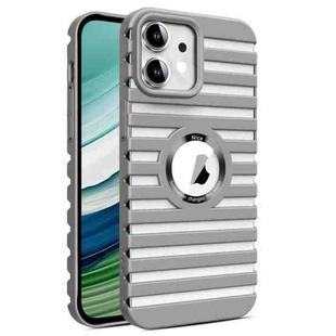 For iPhone 12 Hollow Heat Dissipation MagSafe Magnetic PC Phone Case(Grey)