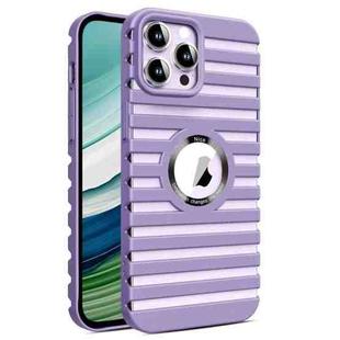 For iPhone 12 Pro Max Hollow Heat Dissipation MagSafe Magnetic PC Phone Case(Purple)