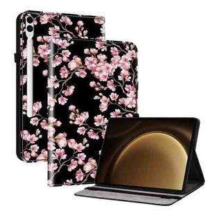 For Samsung Galaxy Tab S9+ / S9 FE+ Crystal Texture Painted Leather Tablet Case(Plum Bossom)