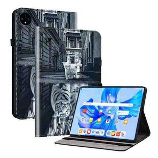 For Huawei MatePad Pro 11 2022 Crystal Texture Painted Leather Smart Tablet Case(Cat Reflection Tiger)