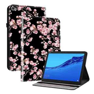 For Huawei MediaPad M5 Lite 10 / C5 10.1 Crystal Texture Painted Leather Smart Tablet Case(Plum Bossom)