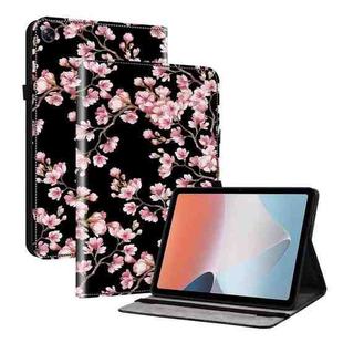 For OPPO Pad Air Crystal Texture Painted Leather Tablet Case(Plum Bossom)