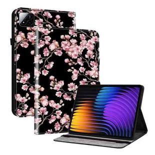 For Xiaomi Pad 7 / Pad 7 Pro Crystal Texture Painted Leather Tablet Case(Plum Bossom)