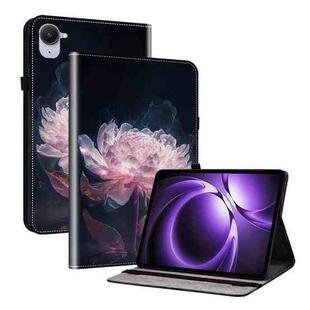 For Xiaomi Redmi K Pad 8.8 inch Crystal Texture Painted Leather Tablet Case(Purple Peony)