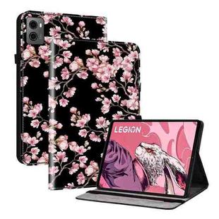 For Lenovo Legion Y700 2023 Crystal Texture Painted Leather Tablet Case(Plum Bossom)