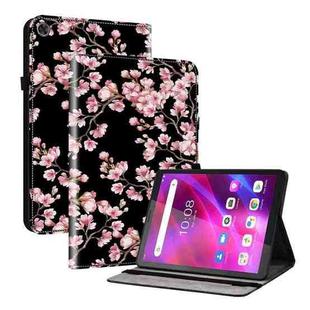 For Lenovo Tab M7 3rd Gen Crystal Texture Painted Leather Tablet Case(Plum Bossom)