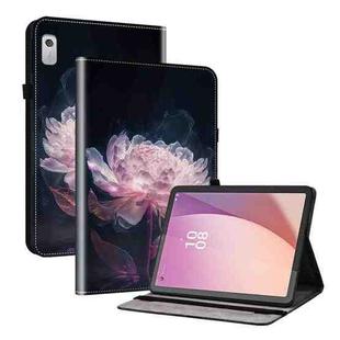 For Lenovo Tab M9 Crystal Texture Painted Leather Tablet Case(Purple Peony)