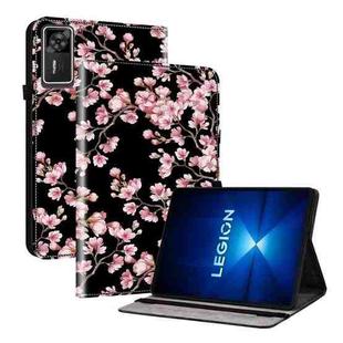 For Lenovo Legion Y700 Gen 4 Crystal Texture Painted Leather Tablet Case(Plum Bossom)