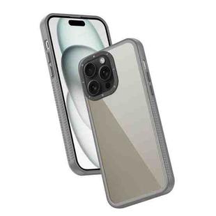 For iPhone 15 Pro Max Frame Two Color Lens Ring TPU Phone Case(Black)