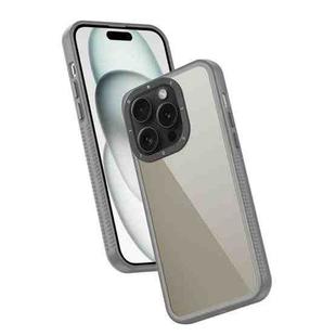 For iPhone 15 Pro Frame Two Color Lens Ring TPU Phone Case(Black)