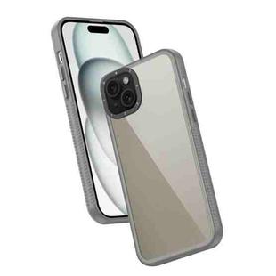For iPhone 15 Plus Frame Two Color Lens Ring TPU Phone Case(Black)