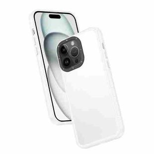 For iPhone 14 Pro Max Frame Two Color Lens Ring TPU Phone Case(Transparent)