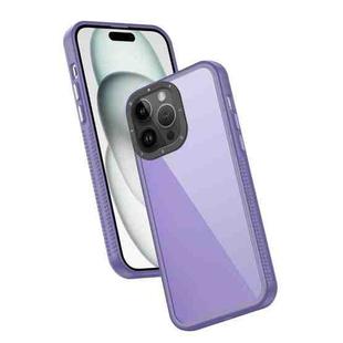 For iPhone 14 Pro Max Frame Two Color Lens Ring TPU Phone Case(Purple)