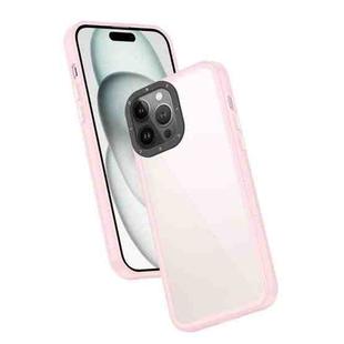 For iPhone 13 Pro Max Frame Two Color Lens Ring TPU Phone Case(Pink)