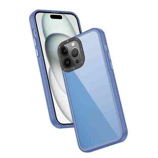 For iPhone 13 Pro Max Frame Two Color Lens Ring TPU Phone Case(Blue)