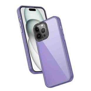 For iPhone 13 Pro Max Frame Two Color Lens Ring TPU Phone Case(Purple)