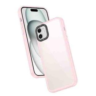 For iPhone 11 Frame Two Color Lens Ring TPU Phone Case(Pink)