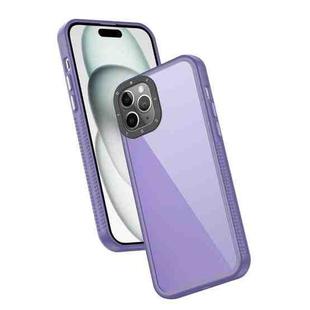 For iPhone 11 Pro Frame Two Color Lens Ring TPU Phone Case(Purple)